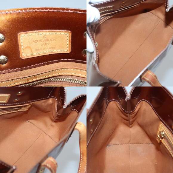 LOUIS VUITTON Monogram Vernis Reade PM Hand Bag Bronze M91146 - Picture 11 of 12